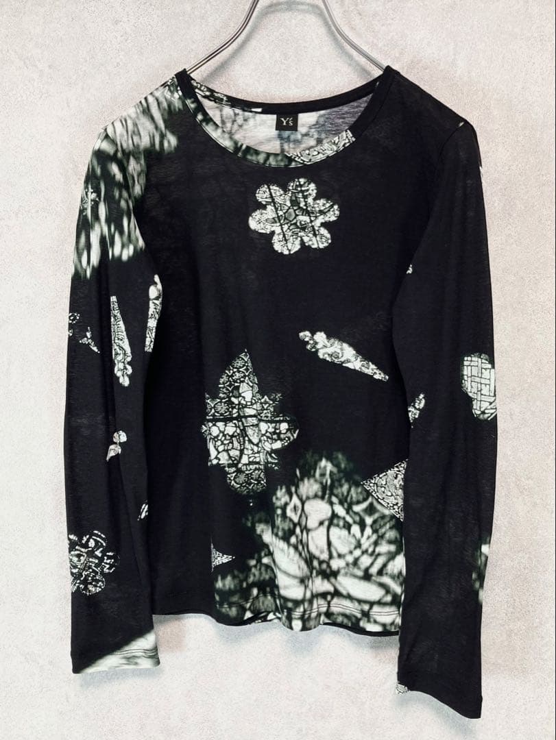 Y's ワイズ STAINED ROUND NECK LONG SLEEVE 2
