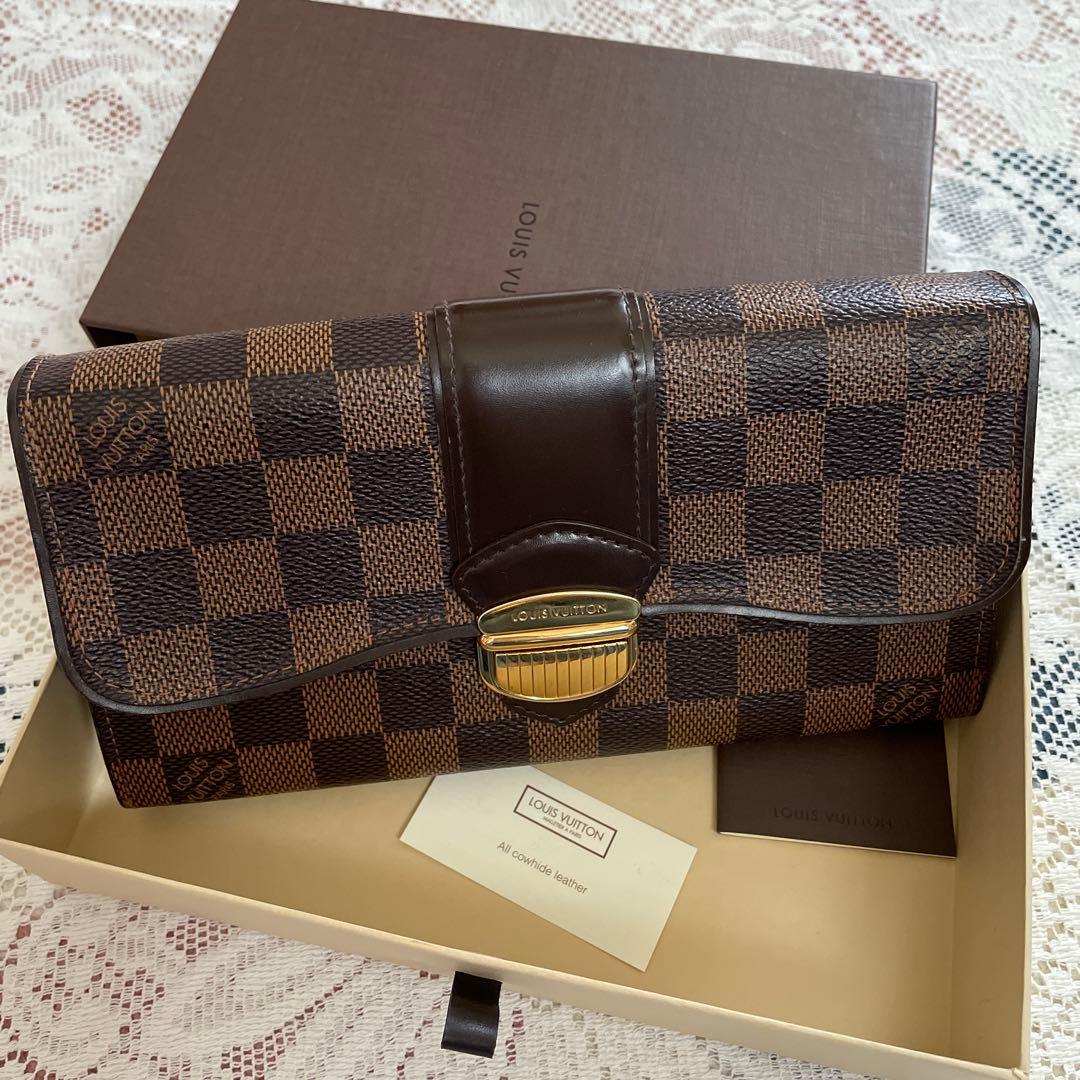 Louis Vuitton ダミエ・キャンバス 長財布　美品
