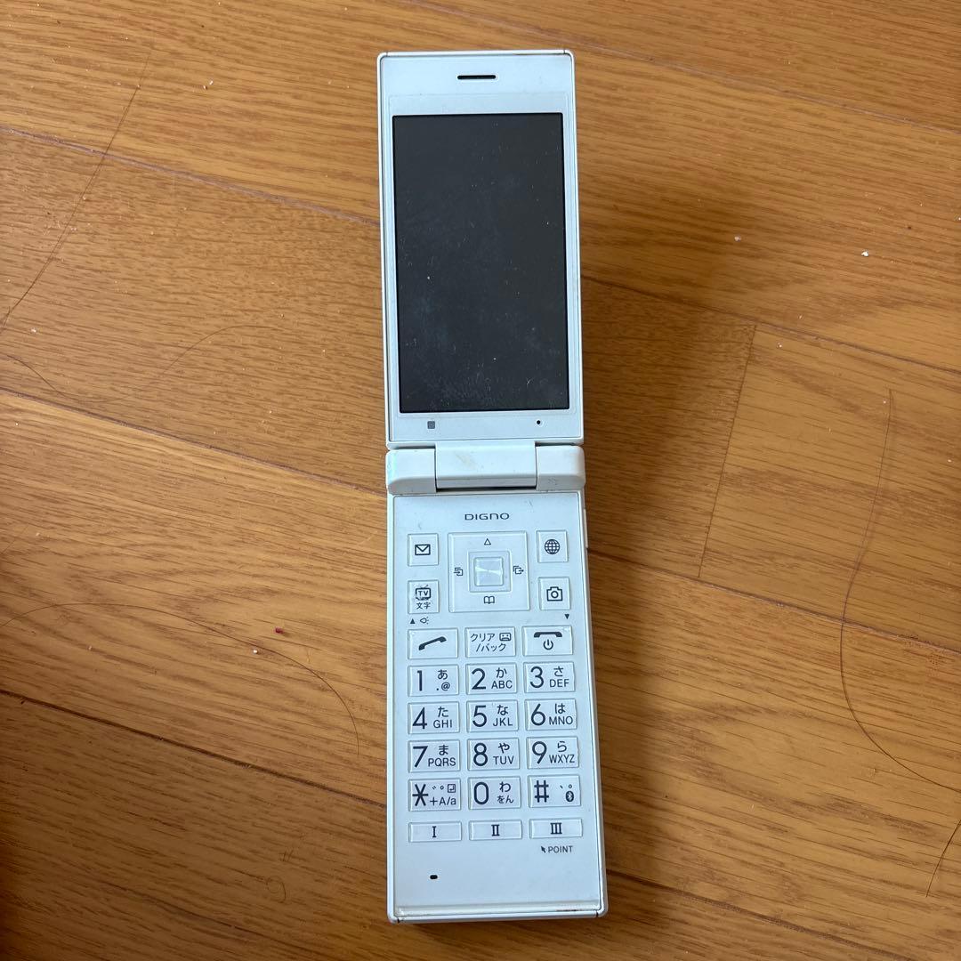 折りたたみ式携帯電話 ホワイト 本体