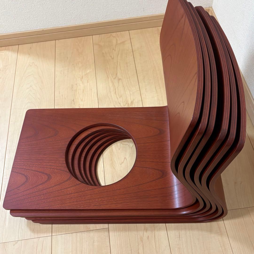 希少 天童木工 木製 曲木 座椅子 6脚セット TENDO 旧ロゴ