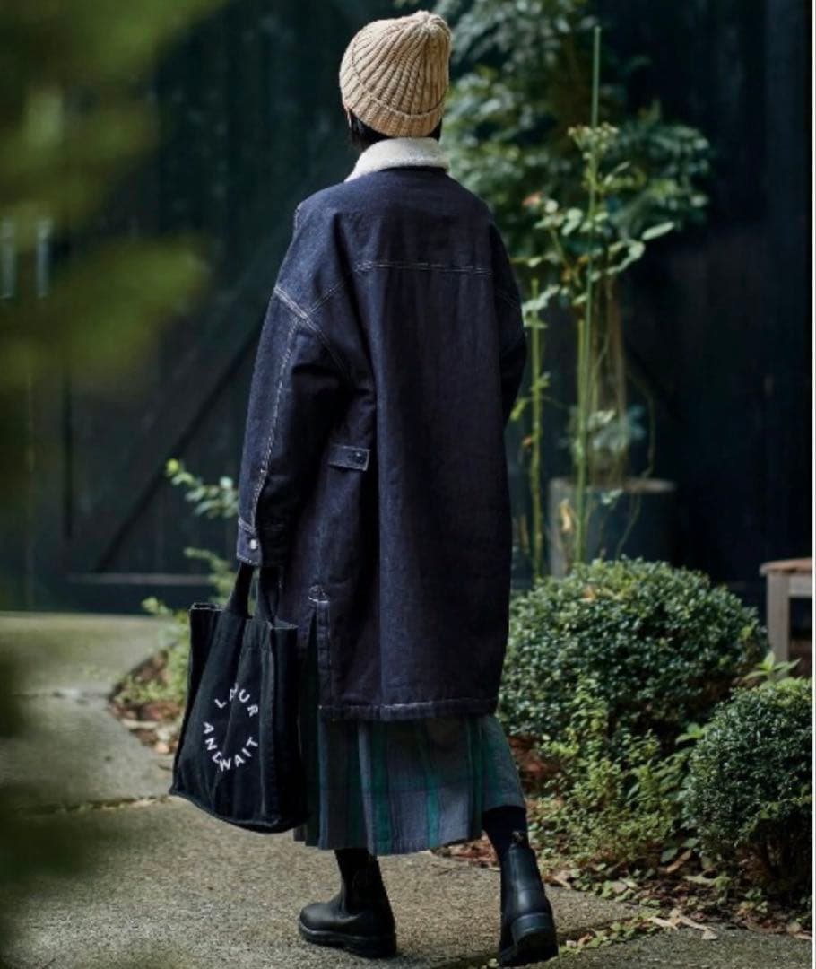 完売サイズ♡サニークラウズ 裏ボアジージャンコート インディゴブルーデニムコート