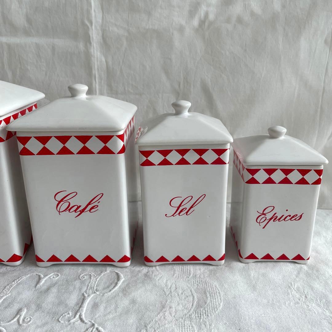 フランス アンティーク キャニスターセット