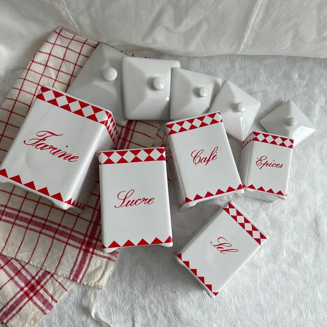 フランス アンティーク キャニスターセット