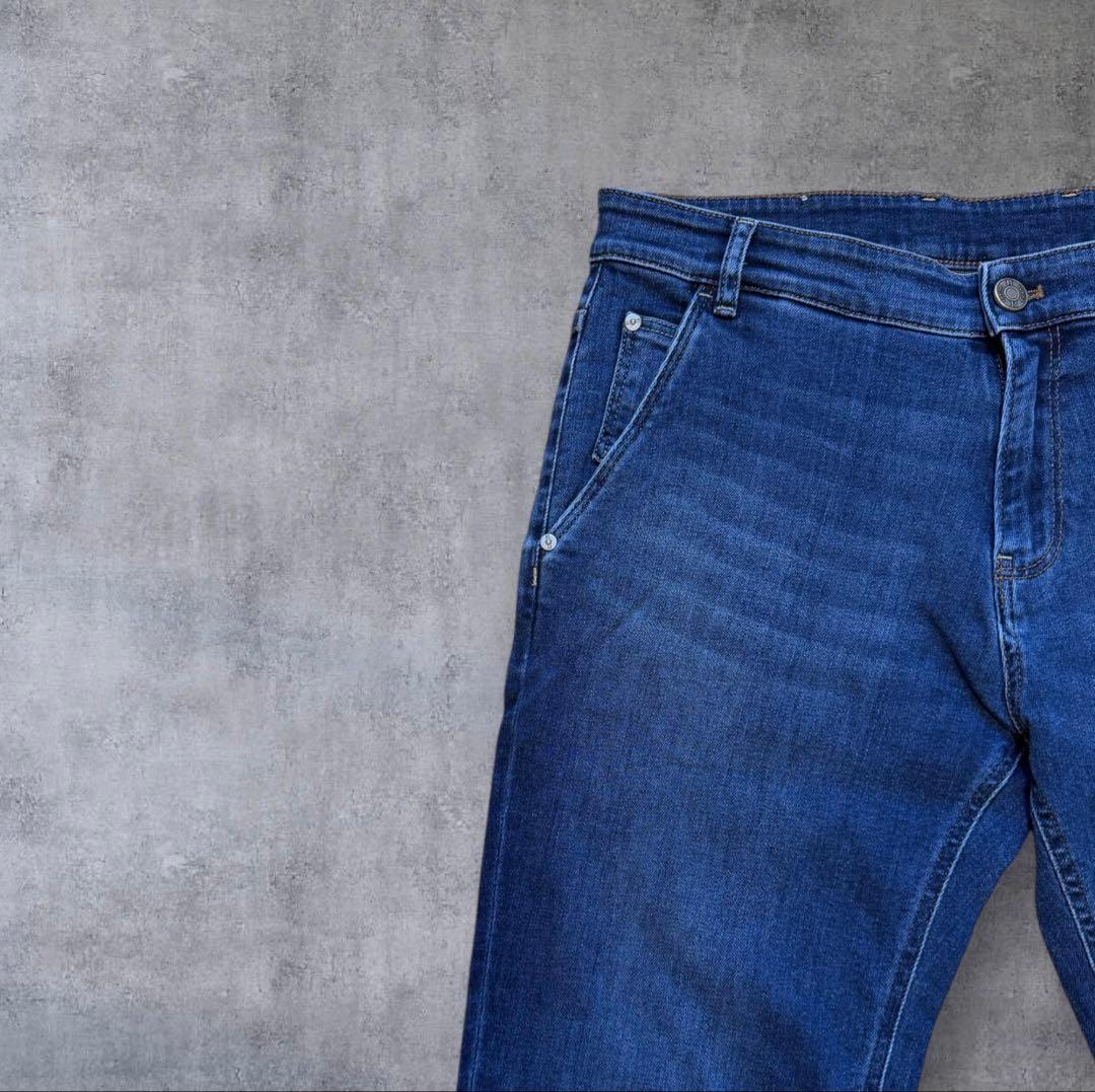 ピーティートリノデニム ストレッチ テーパード デニムスラックス