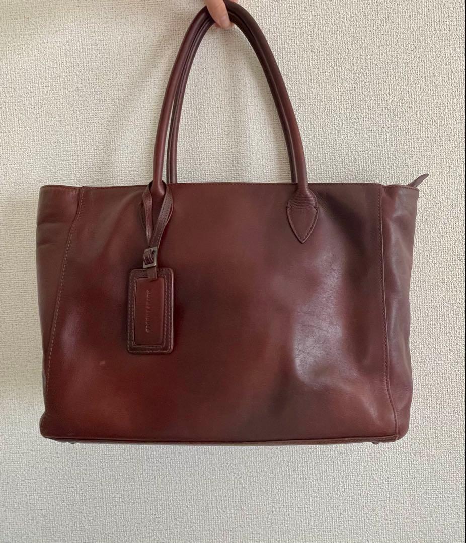 ダークブラウン レザートートバッグ