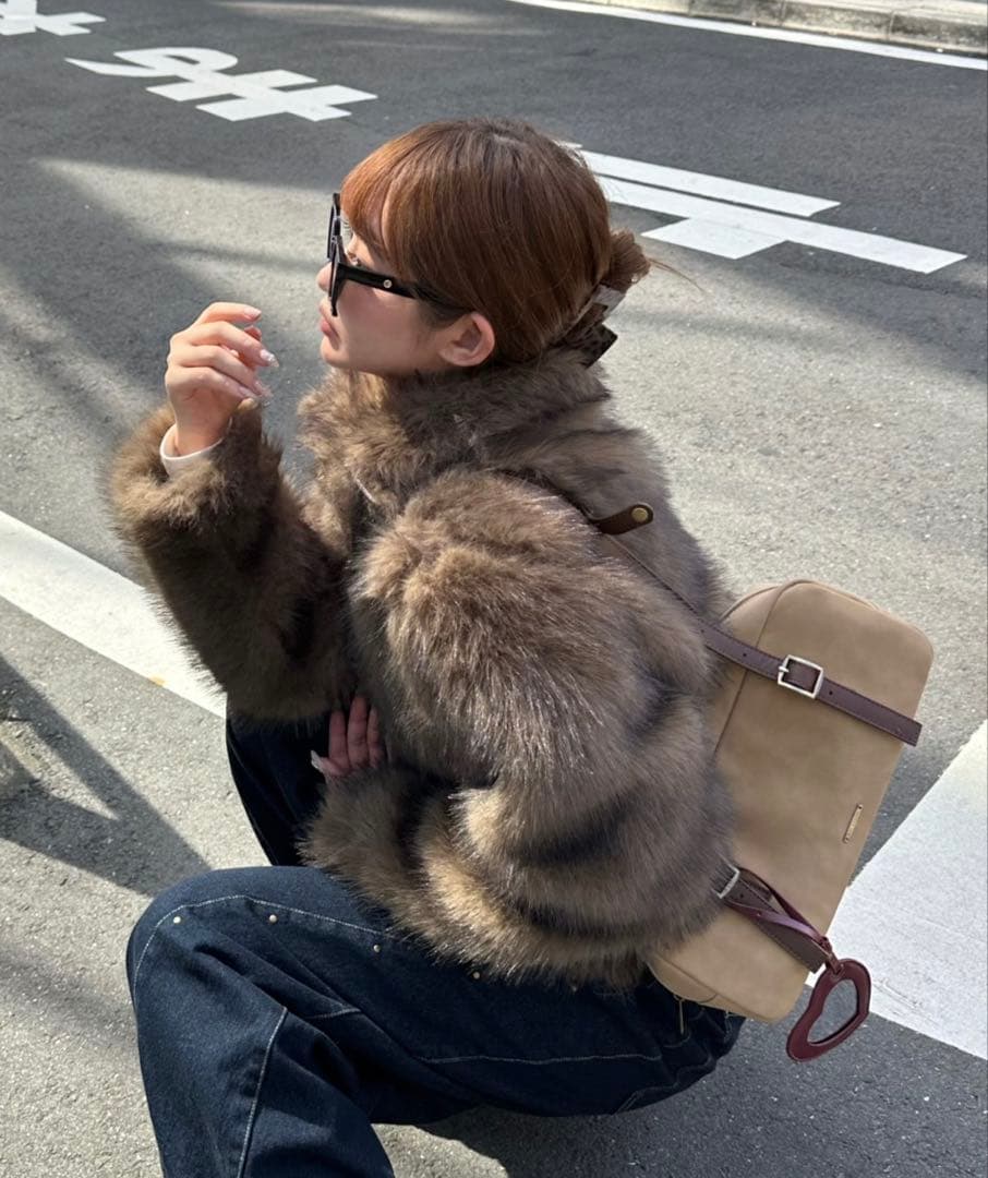 ダブルジップファーブルゾン　raycassin