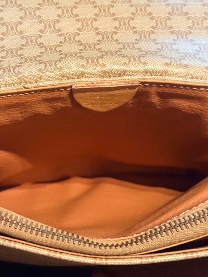 Celine ショルダーバッグ ベージュ キャンバス