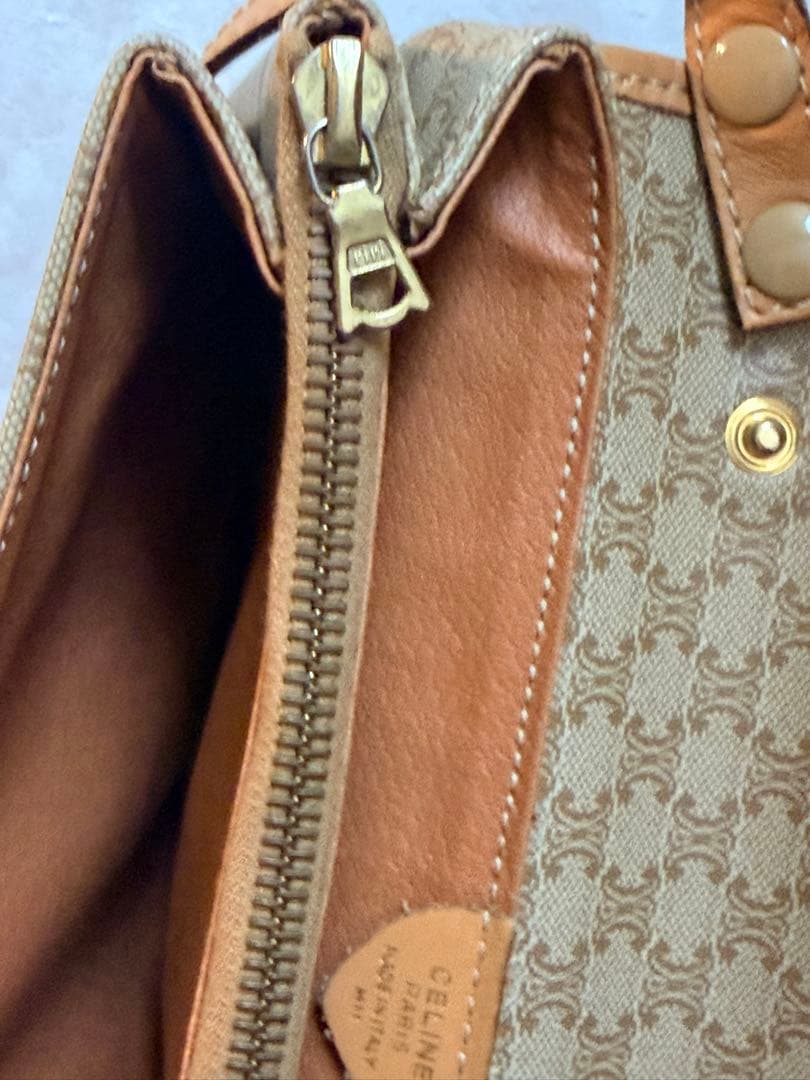 Celine ショルダーバッグ ベージュ キャンバス