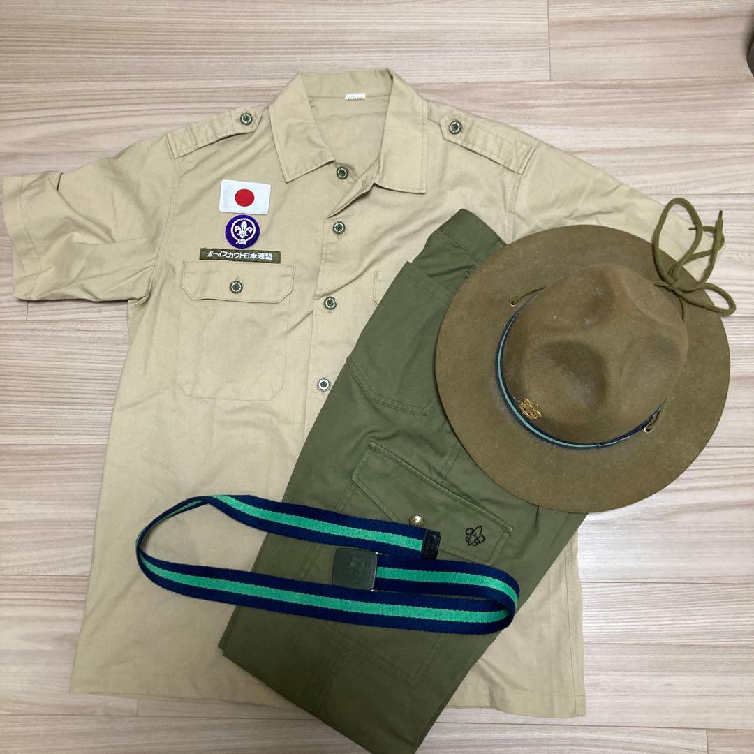 キャンプ用ハットとパンツ、ベルトセット