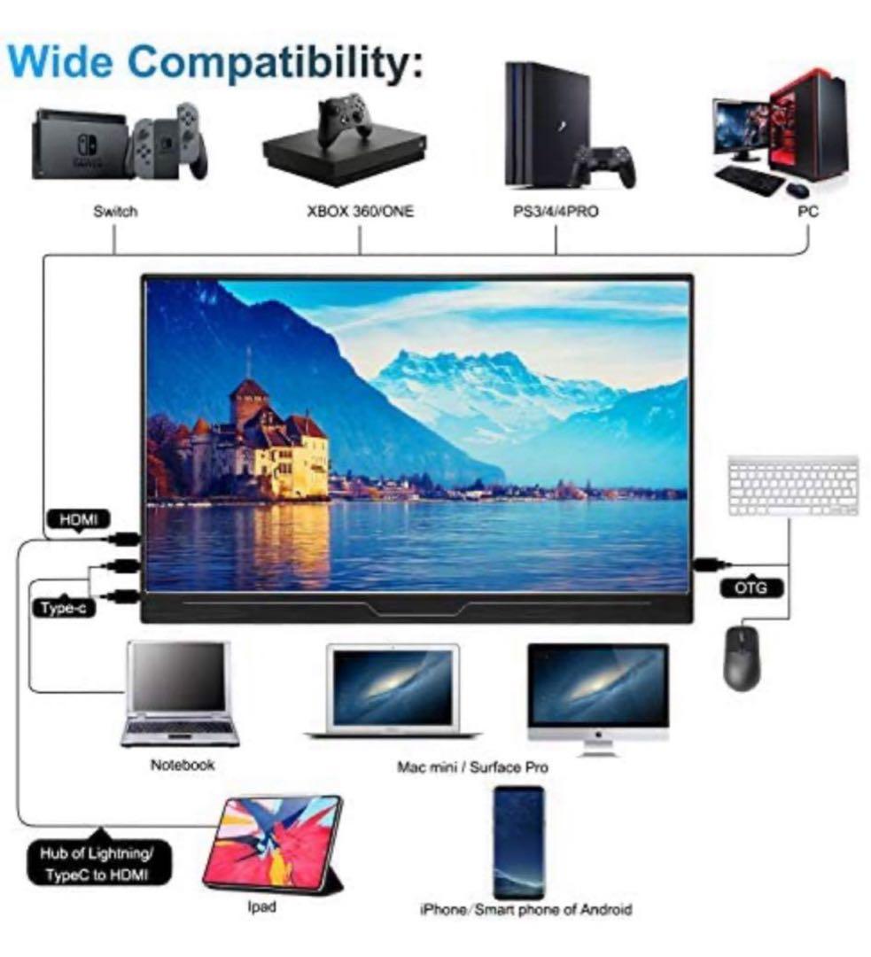 【美品】モバイルモニター 15.6インチ ゲーミングモニター