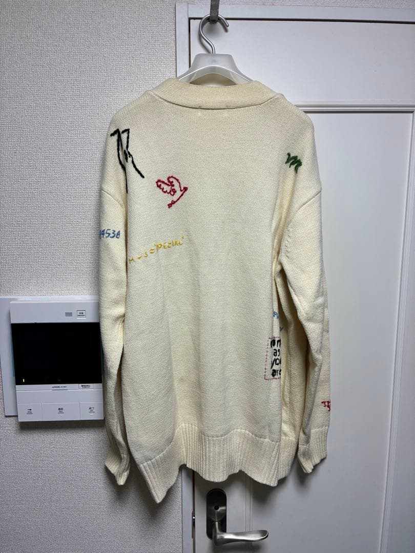 メゾンスペシャル ライフ ワード エンブロイダリー ニット カーディガン