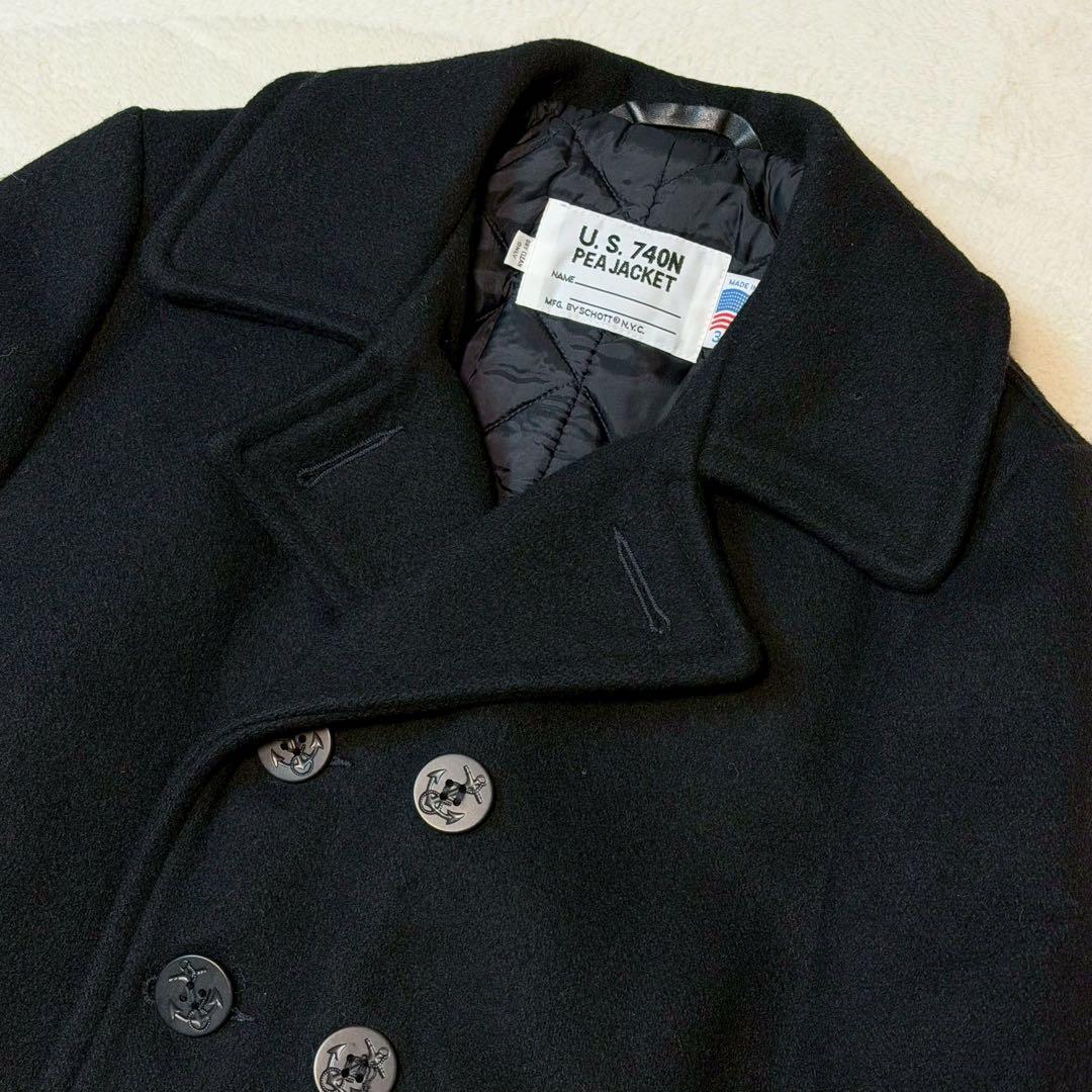 USA製 schott pコート メルトン キルティング アメカジ 740N