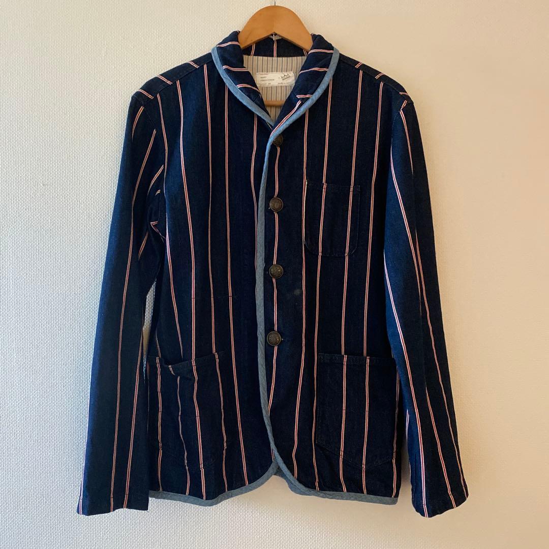 【激レア】CHLORO デニム　ストライプ　ジャケット　カバーオール　サイズ40