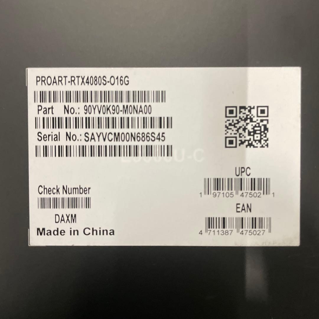 グラフィックボード・グラボ・ビデオカード ProArt GeForce RTX4080 SUPER 16GB GDDR6X