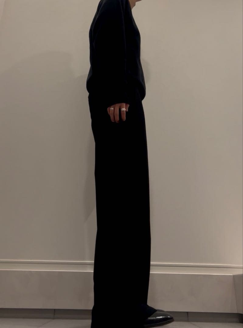 ヴィンテージ ワイド フレア スラックス ブラック