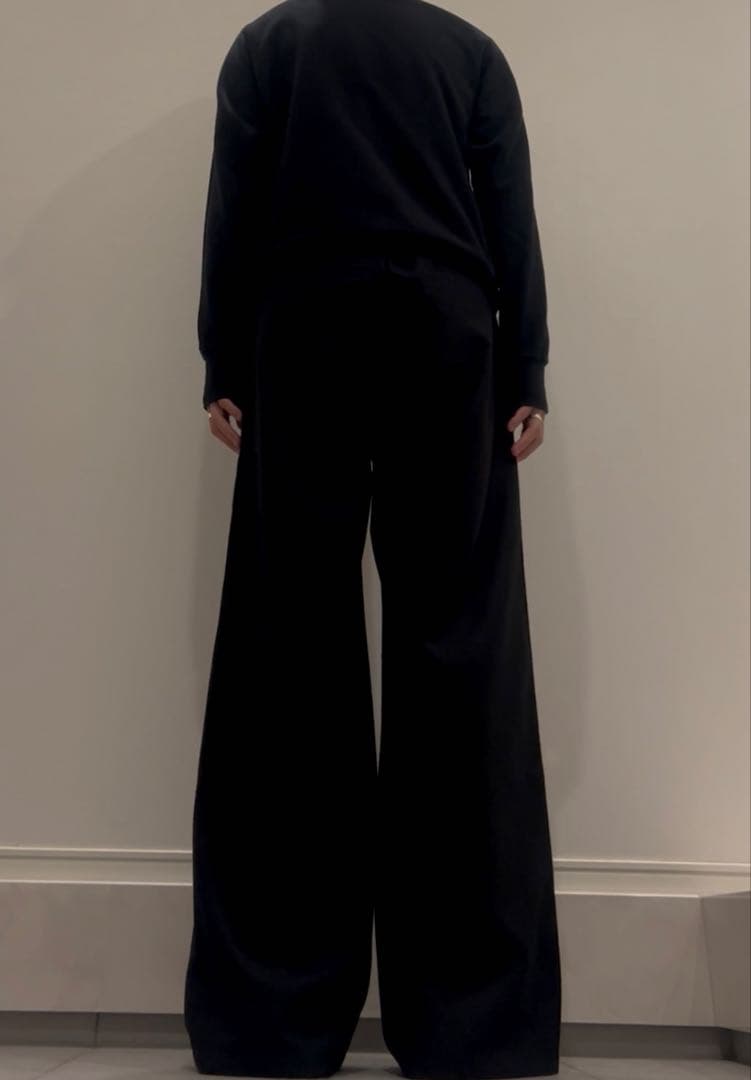 ヴィンテージ ワイド フレア スラックス ブラック