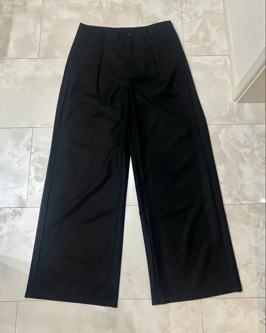 ヴィンテージ ワイド フレア スラックス ブラック