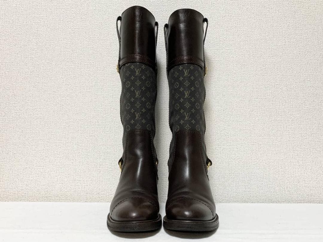 Sam【正規品】極美品 ルイヴィトン モノグラム レザーロングブーツ 35