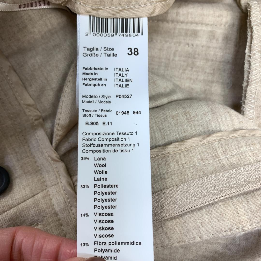 A7566 ペゼリコ カジュアルパンツ ウール スラックス ベージュ 38