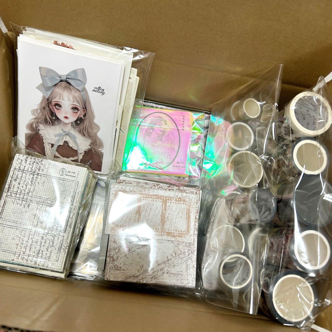 コラージュ用品まとめ売り　デザペ・トレペ・海外マステ・人物ステッカー・ナモンさん