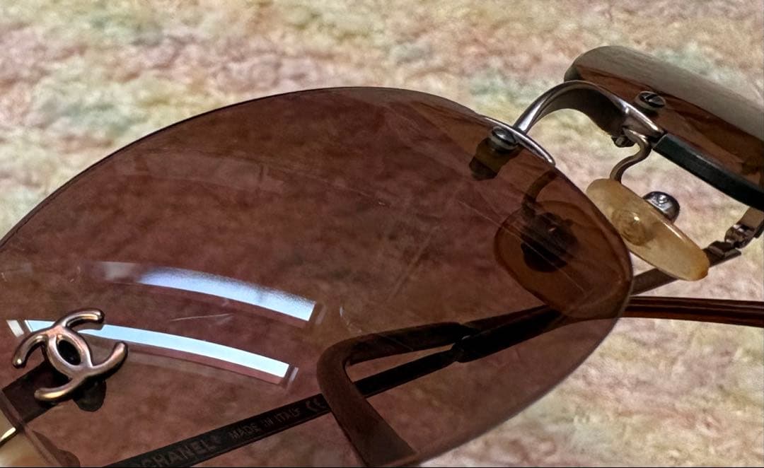 美品✨️【CHANEL】リムレス サングラス 4002 ココマーク 中古