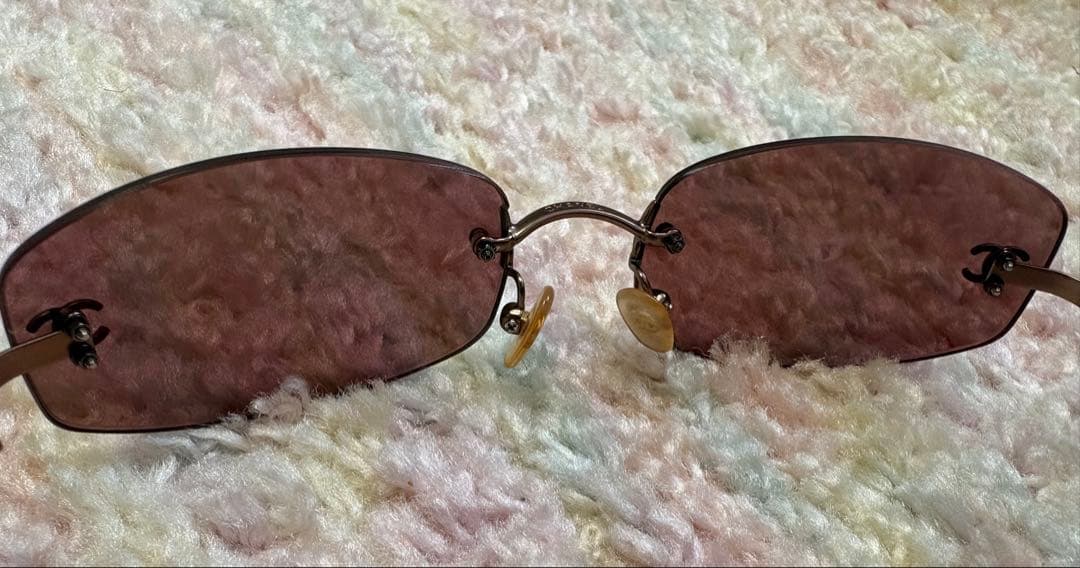 美品✨️【CHANEL】リムレス サングラス 4002 ココマーク 中古