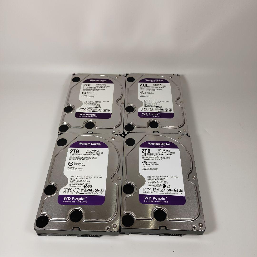 3521 WD Purple 2TB 3.5インチ HDD 新品 動作確認　4台