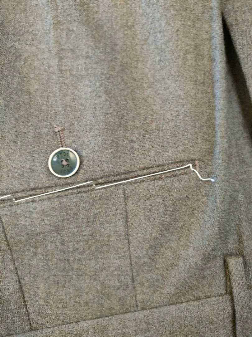 PT01ブラウン ワンタックフロント スラックス 44