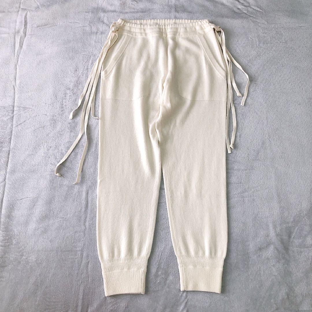 MAISON CARREE CASHMERE BASIC PANTS アイボリー