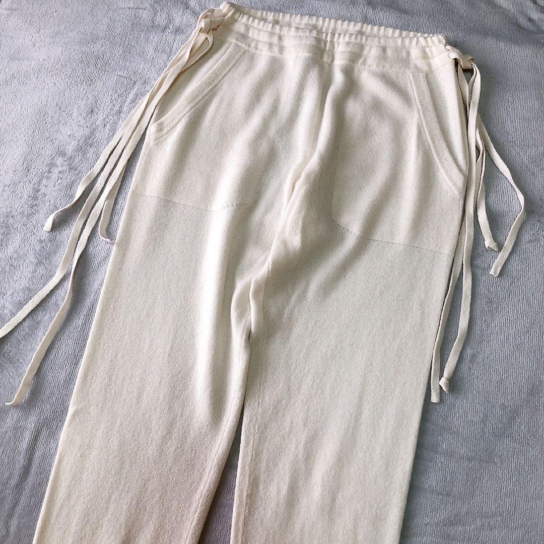 MAISON CARREE CASHMERE BASIC PANTS アイボリー