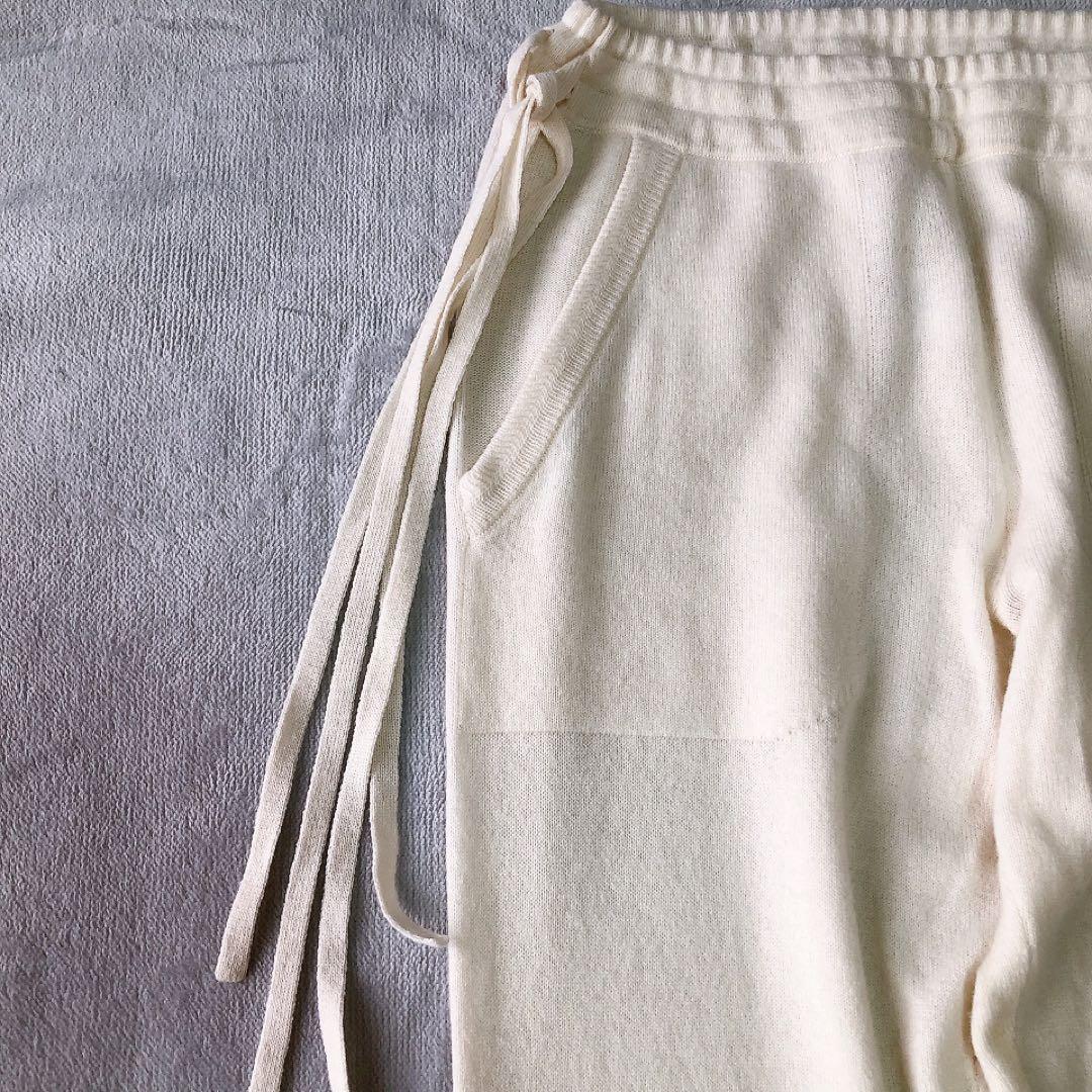 MAISON CARREE CASHMERE BASIC PANTS アイボリー