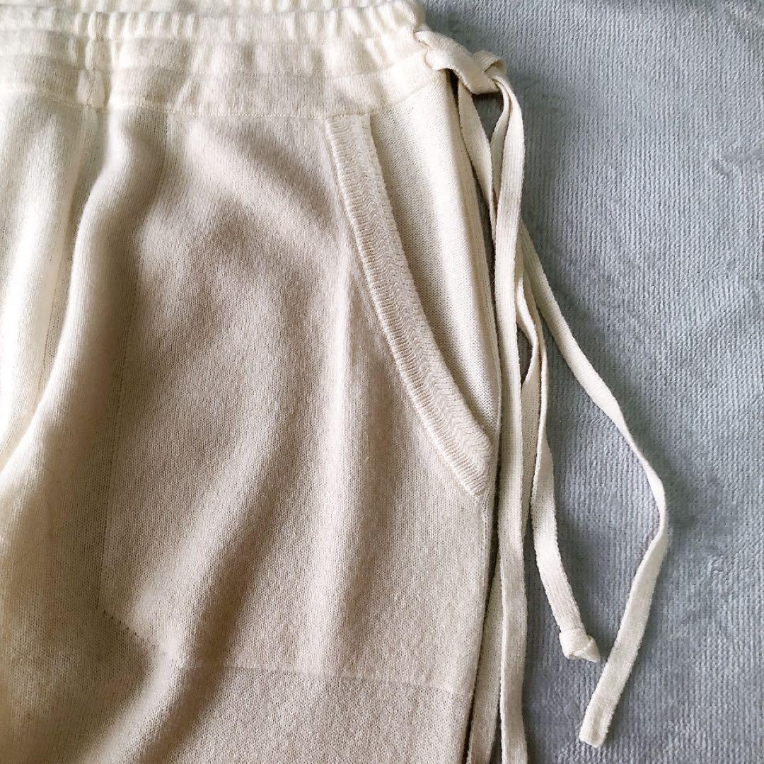 MAISON CARREE CASHMERE BASIC PANTS アイボリー