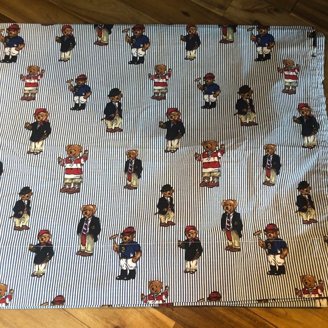 ポロベア ラルフローレン プリント コットン フラットシーツ