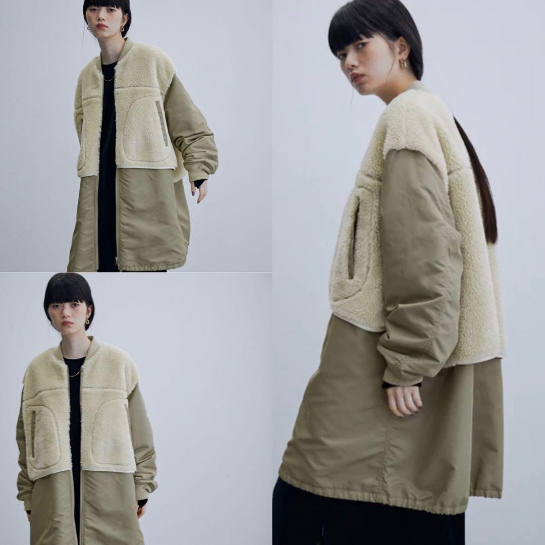 アダムエロペ　MA-1ボアリバーシブルコート