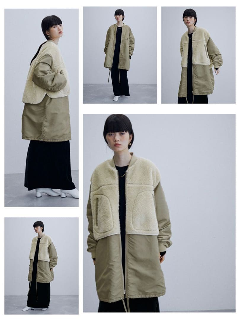 アダムエロペ　MA-1ボアリバーシブルコート