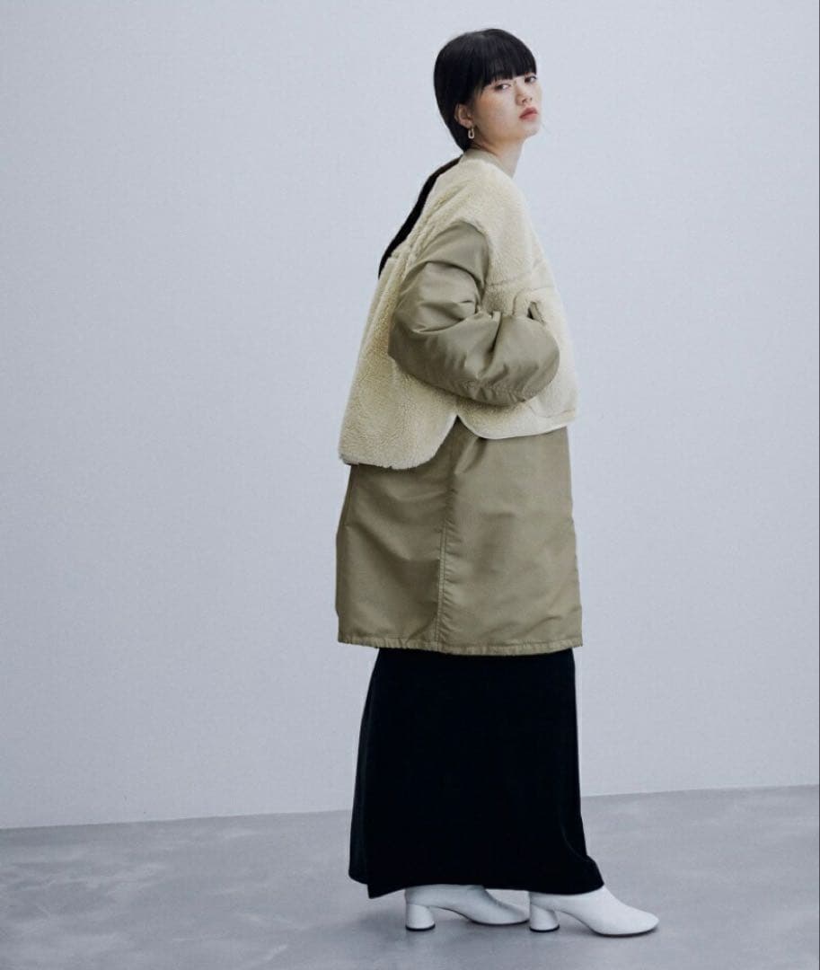 アダムエロペ　MA-1ボアリバーシブルコート