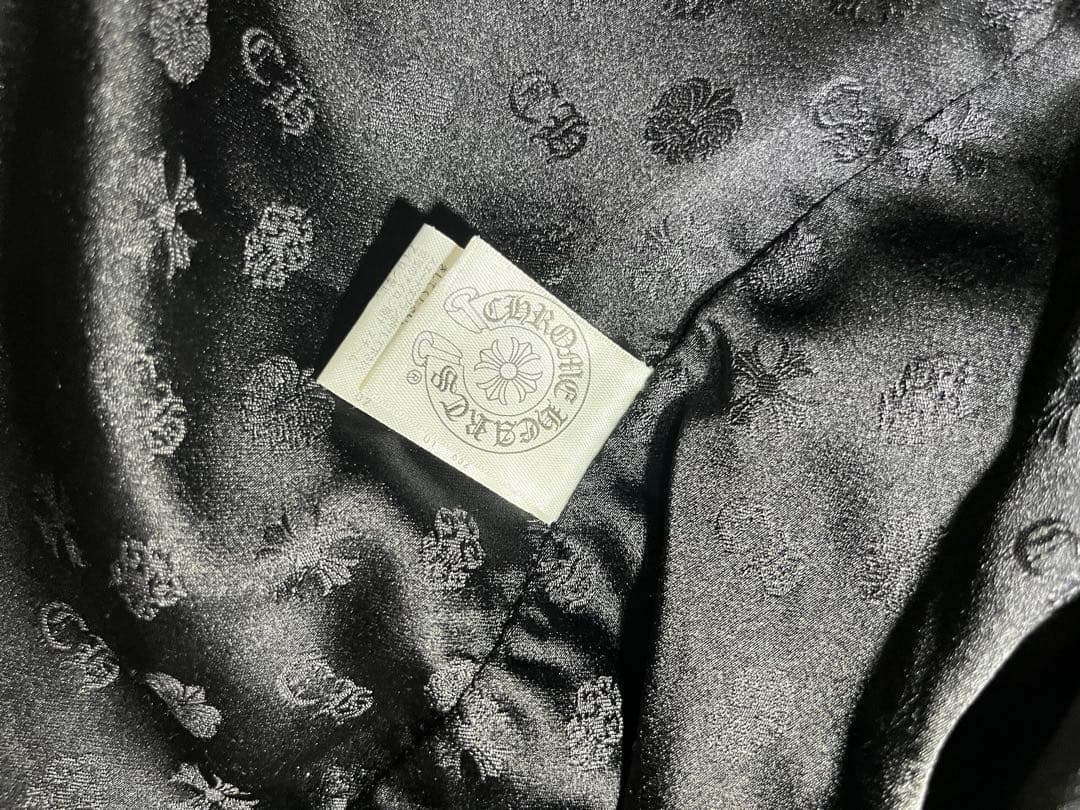 ‼️限定値下げ‼️フレアニーレザーヨーク切替 クロムハーツダウンベスト メンズ M