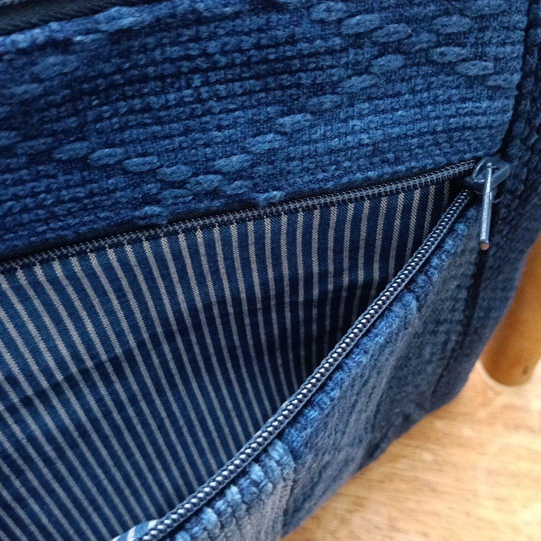 古布藍染木綿二重剣道着　ショルダーバッグ　ハンドメイド