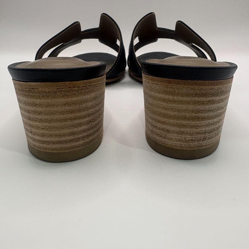 エルメス HERMES オアジス レザー ミュール ブラック サイズ35