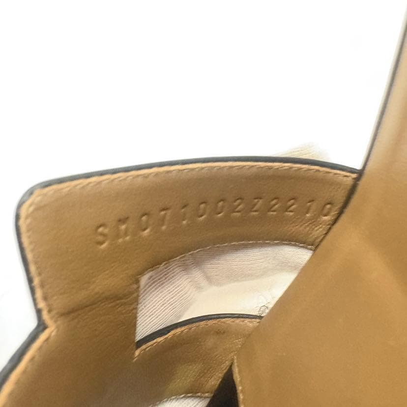 エルメス HERMES オアジス レザー ミュール ブラック サイズ35