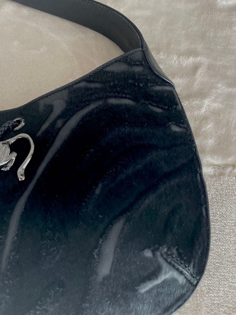 Cartier カルティエ パンテール ワンショルダーバッグ ハラコ ブラック