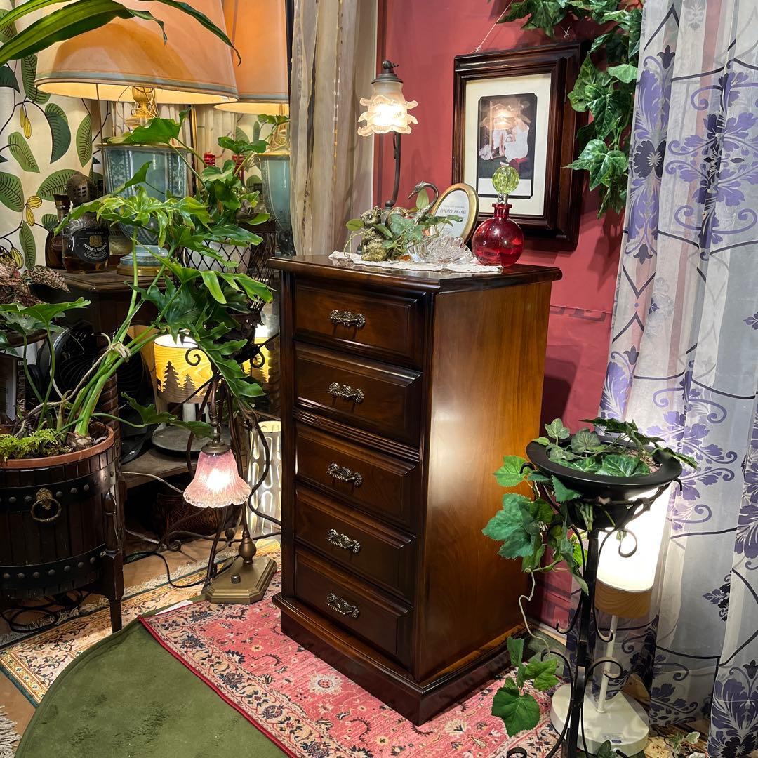 Sale アンティーク　５DR コンパクト　チェスト　キャビネット