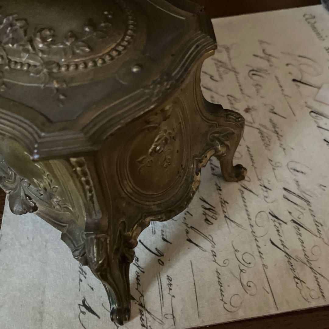 フランスアンティークジュエリーボックス アクセサリーボックス　猫足1800年代