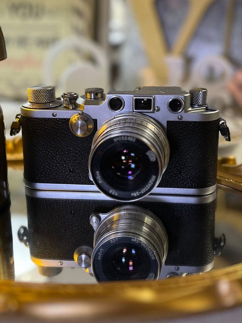 Leica Ⅲc バルナックライカ 革ケース、Fedレンズ付き