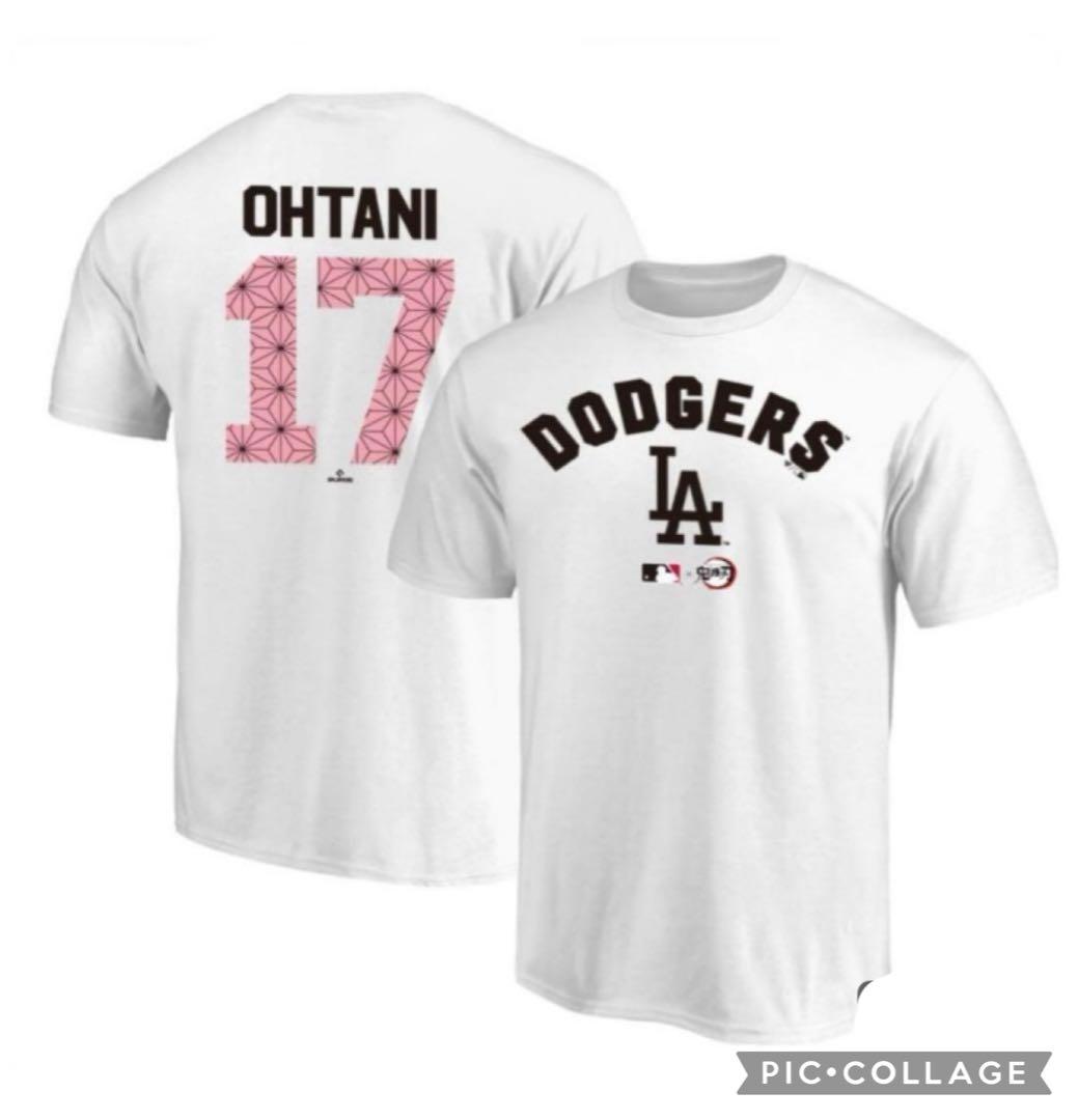 MLB×鬼滅の刃 コラボ 大谷翔平 Tシャツ ドジャースユニフォーム
