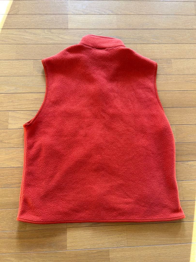 patagonia フリースベスト オレンジ