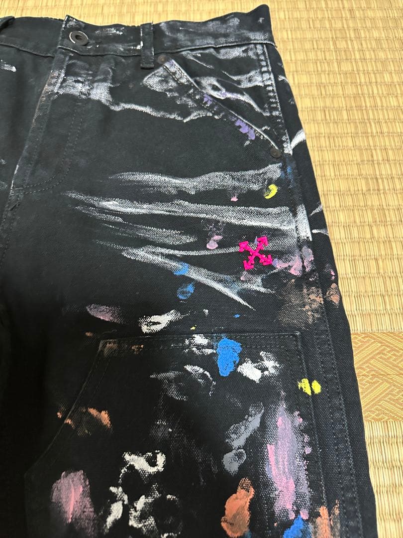 offwhite ペンキ加工　ペインターパンツ