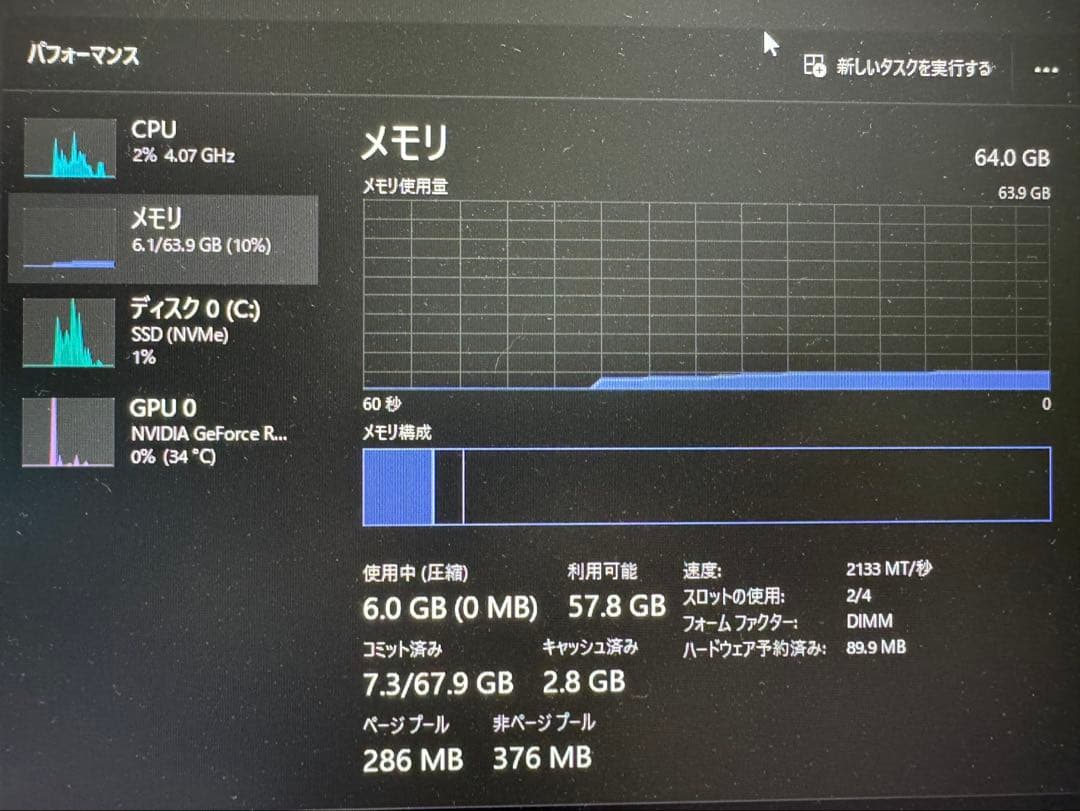 Corsair RGB メモリー 32GBx2 DDR4