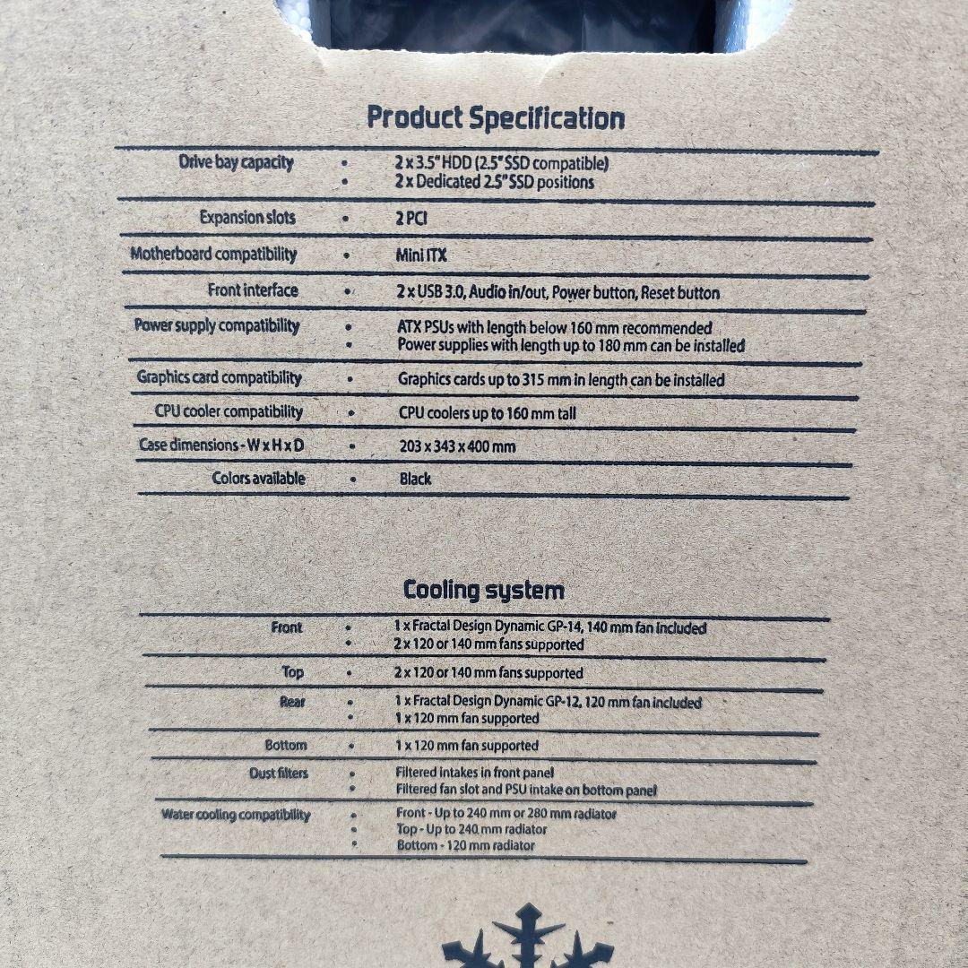 PCケース Fractal Design ミニタワー型 未使用 未組立 自作PC