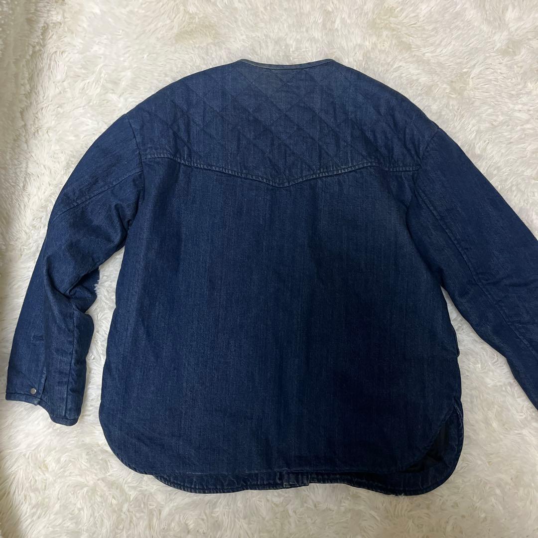 【極美品】GALERIE VIE セルヴィッチデニム キルトノーカラー ブルゾン